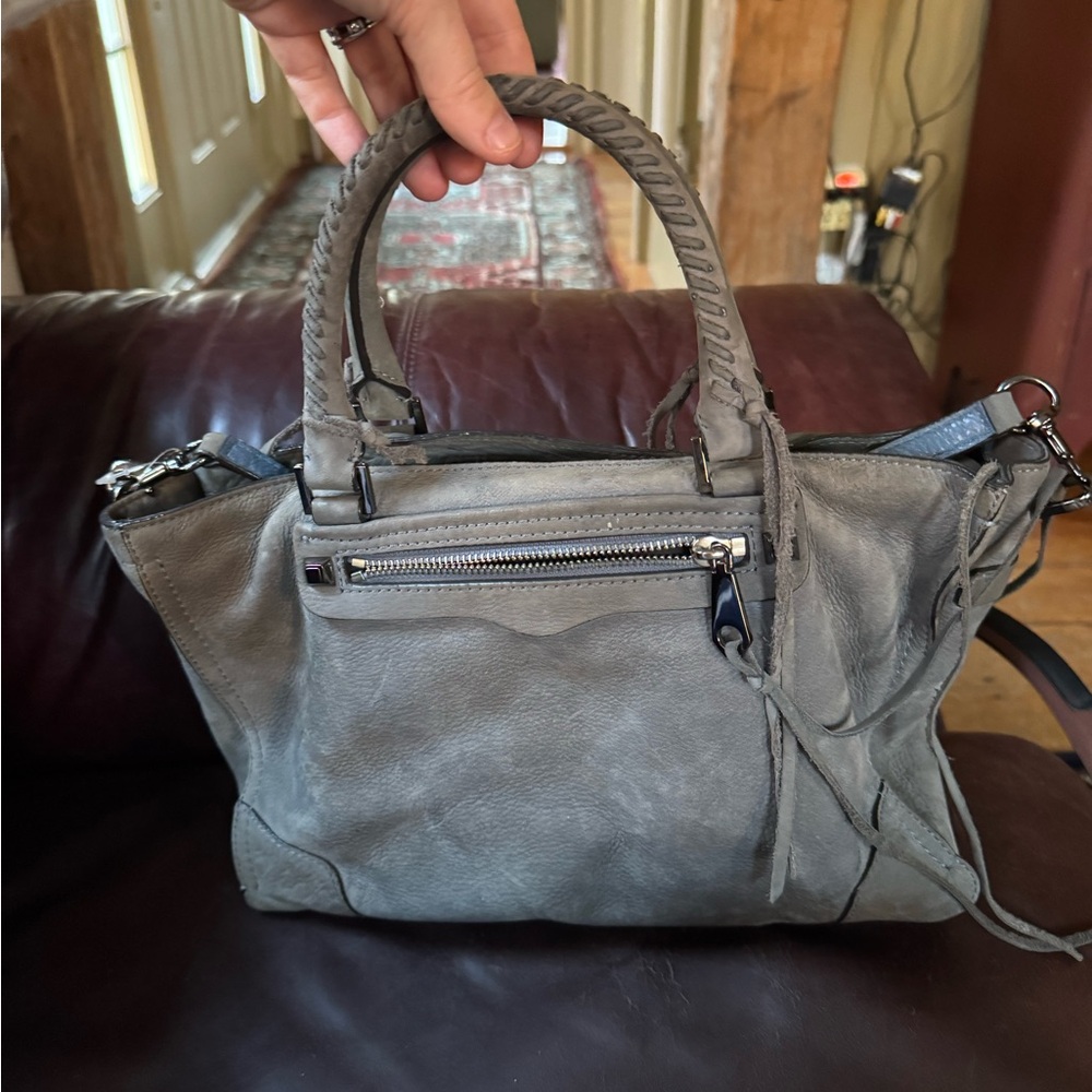 Rebecca minkoff Gray blue suede Handbag